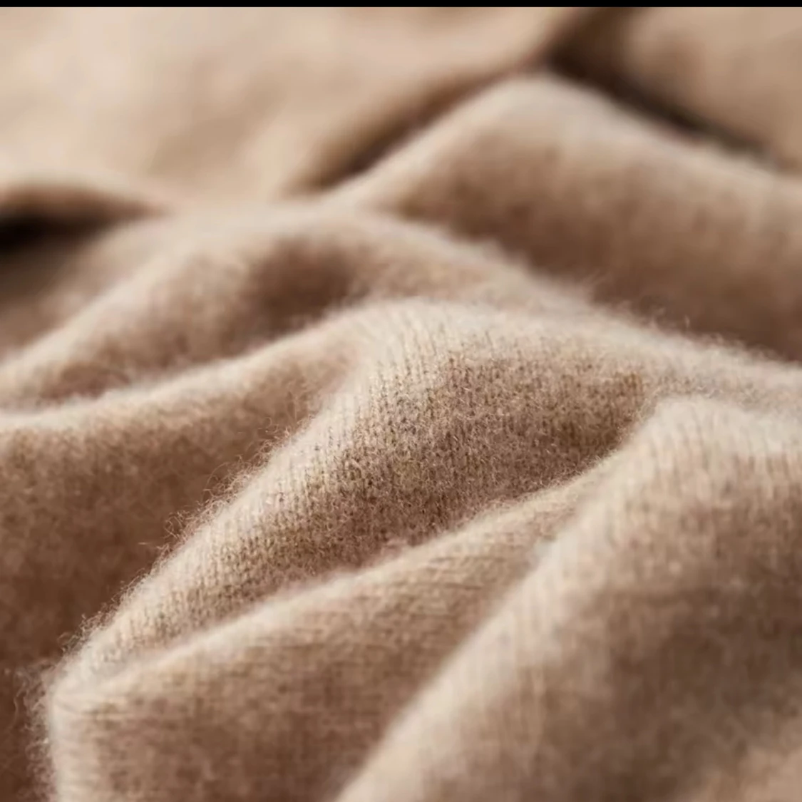 Beige hoodie i merinoull - 4