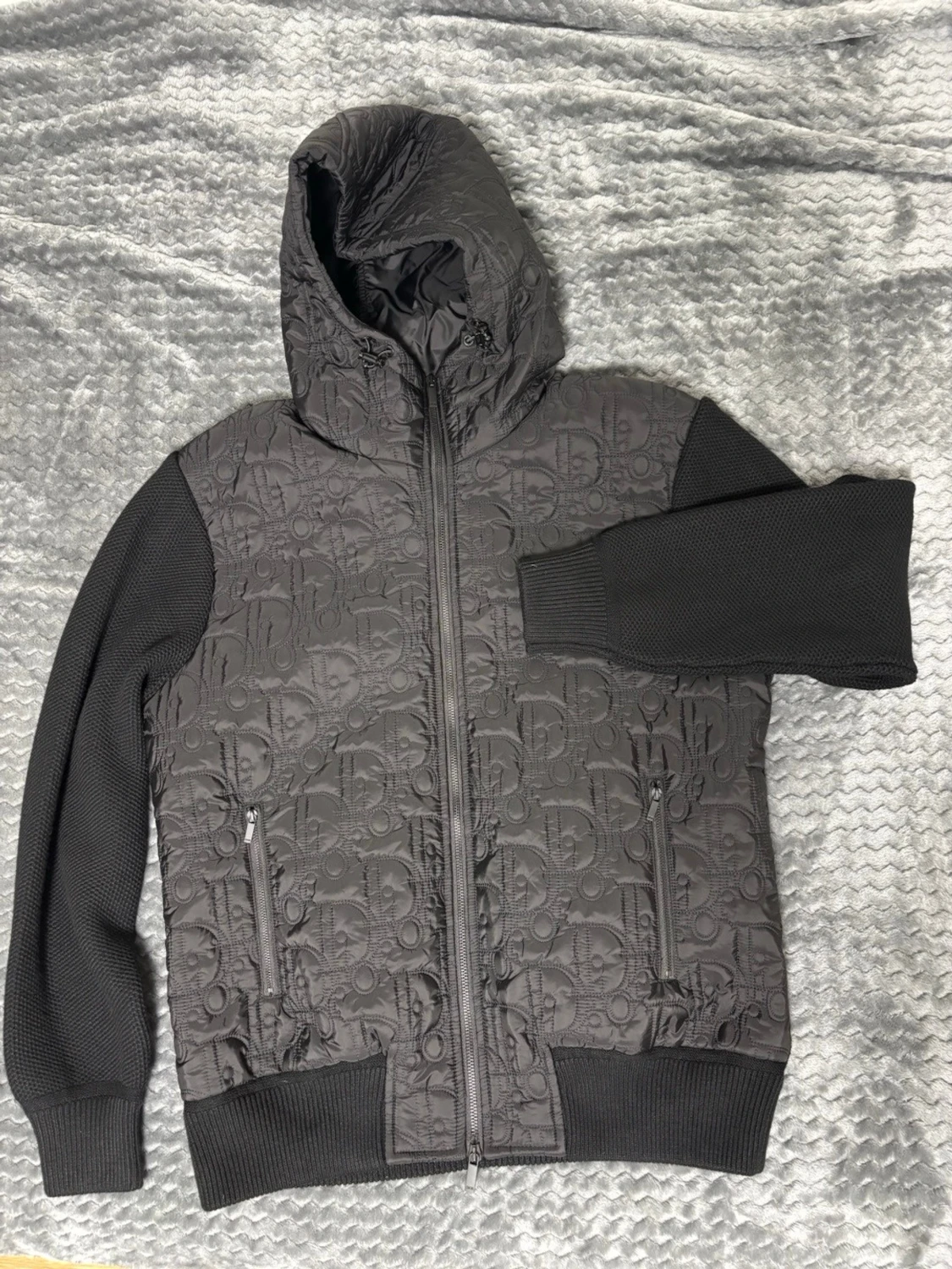 Svart hoodiejacka/cardigan från Dior - 4