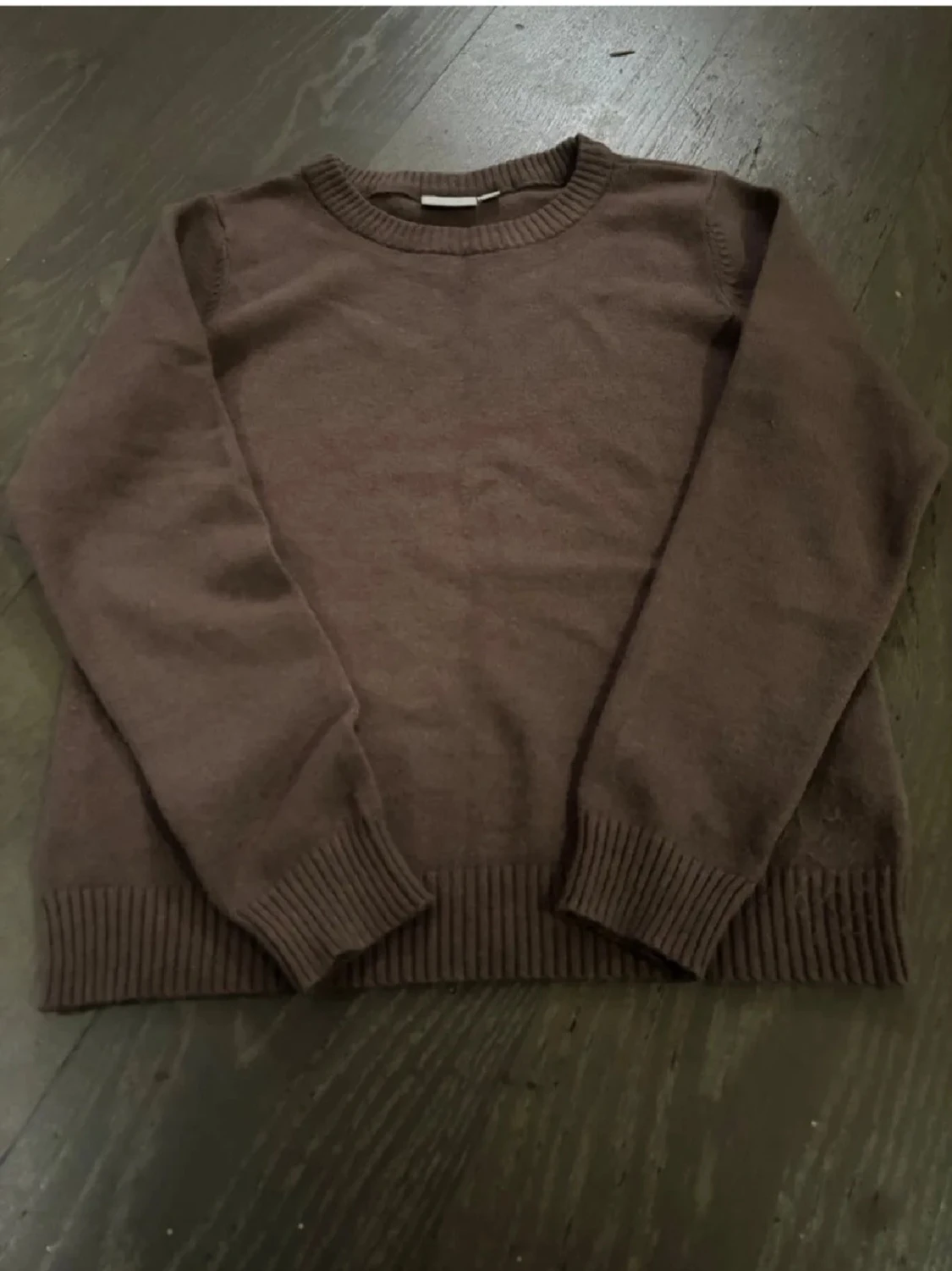 Brun stickad tröja från VILA - 2