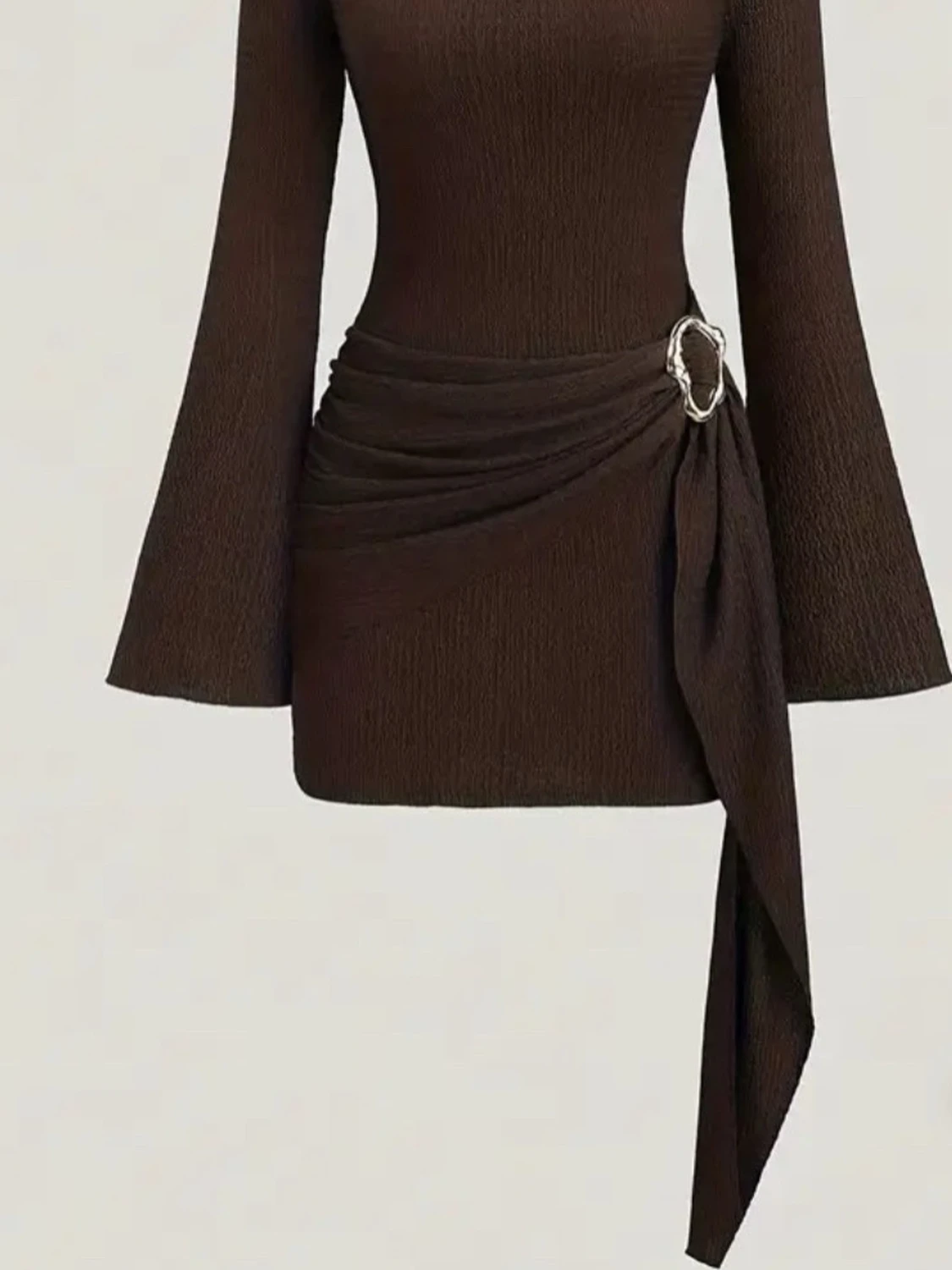 Brun omlott polotopp med bälte