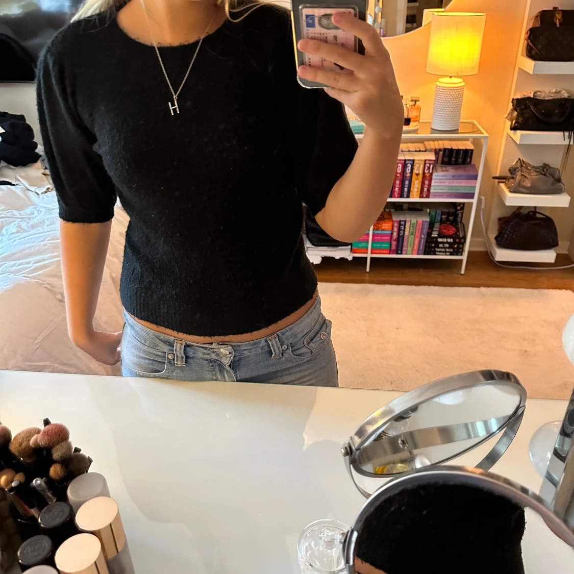 Svart stickad topp från Vero Moda