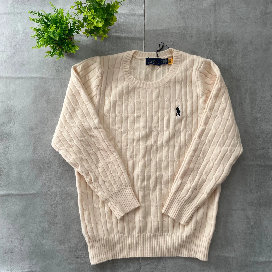 Beige kabelstickad tröja Polo Ralph Lauren - 1