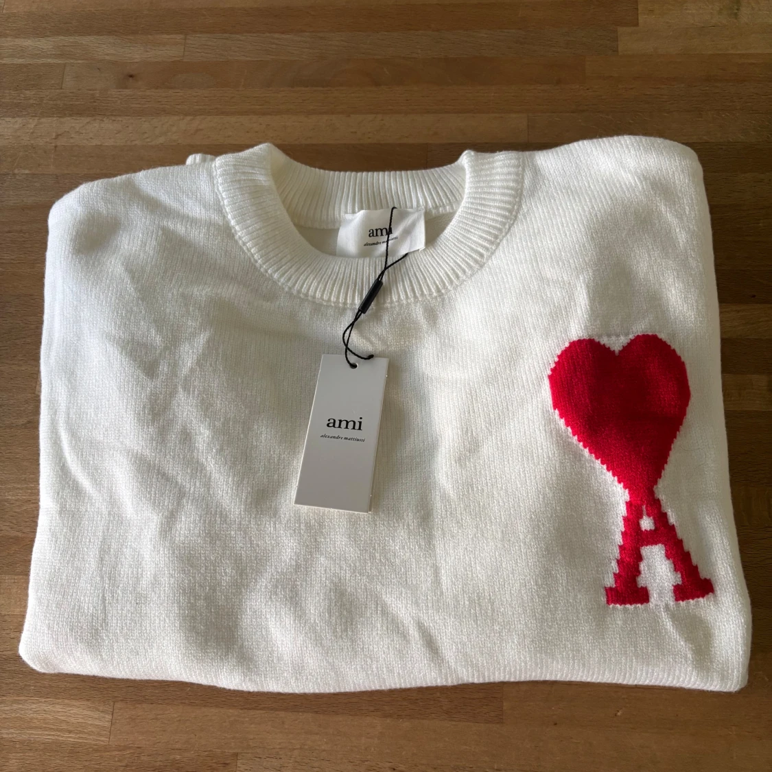 Vit stickad tröja från Ami - 1