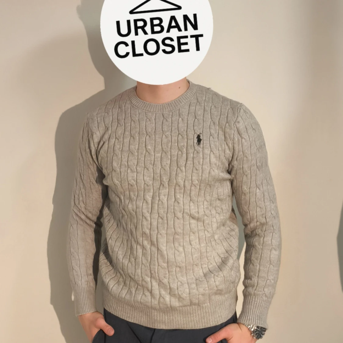 Grå Knit Polo Ralph Lauren M - 1