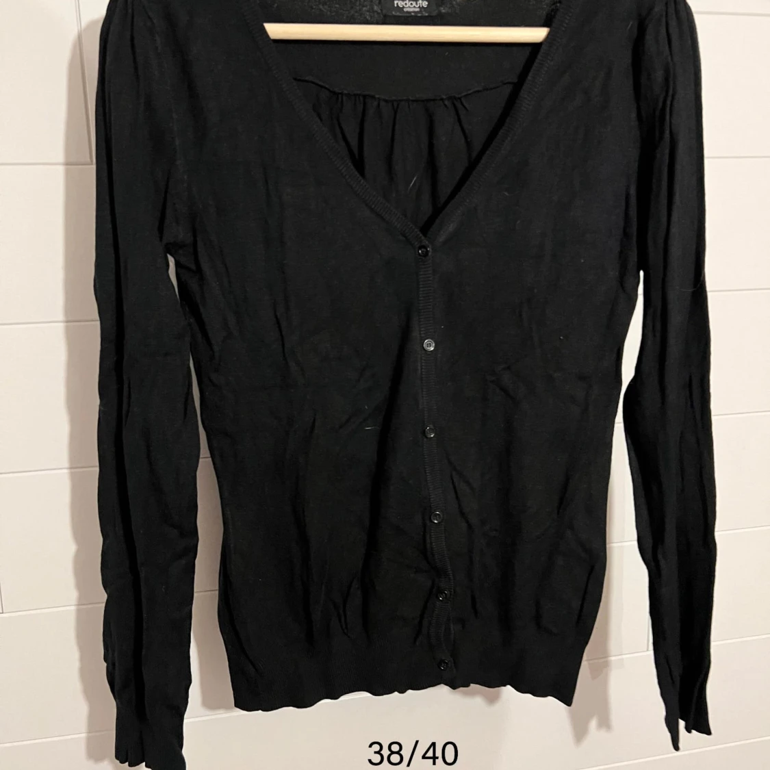 Svart kofta, stl 38/40