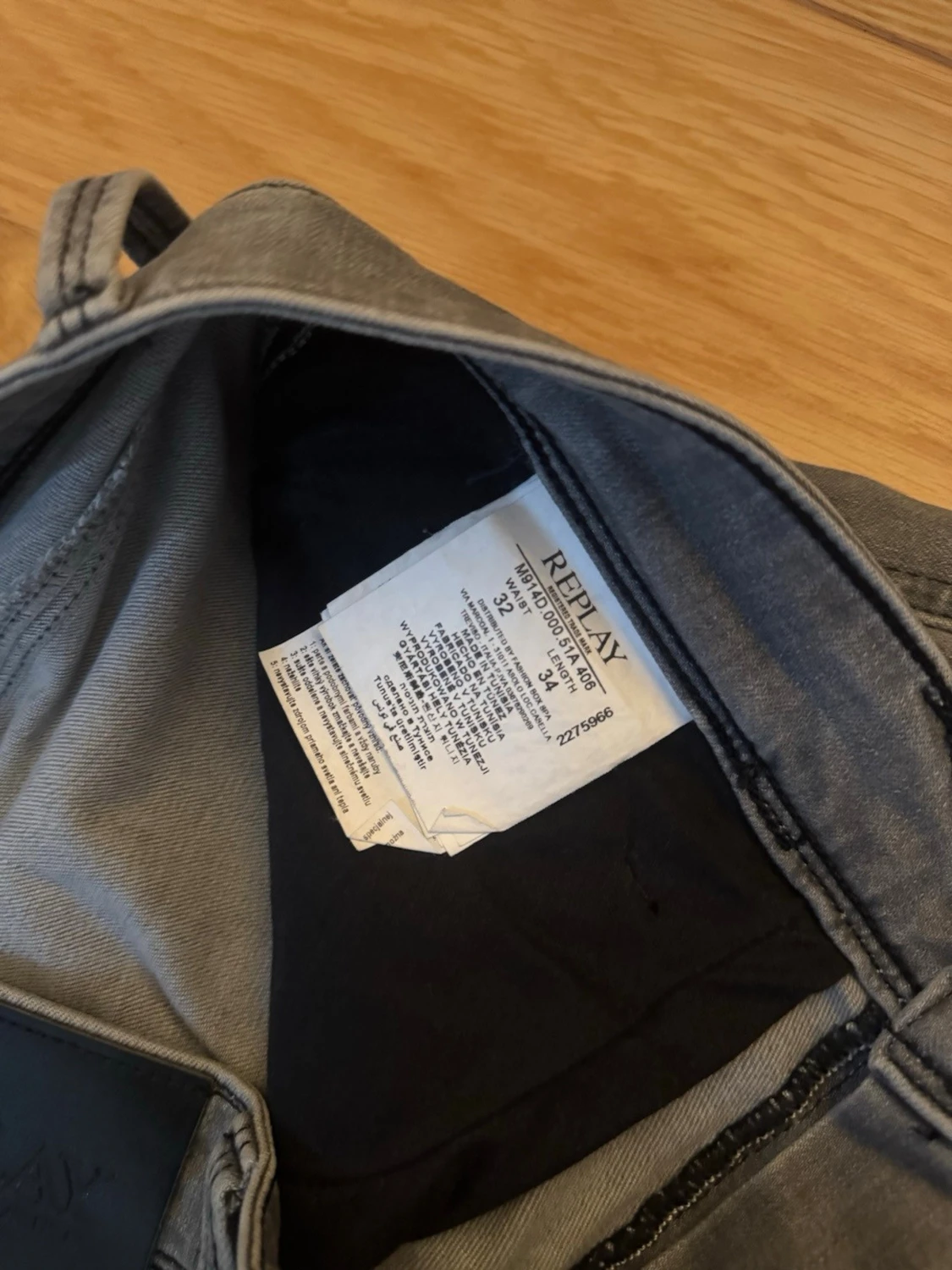 Replay Anbass grå slim jeans - 1