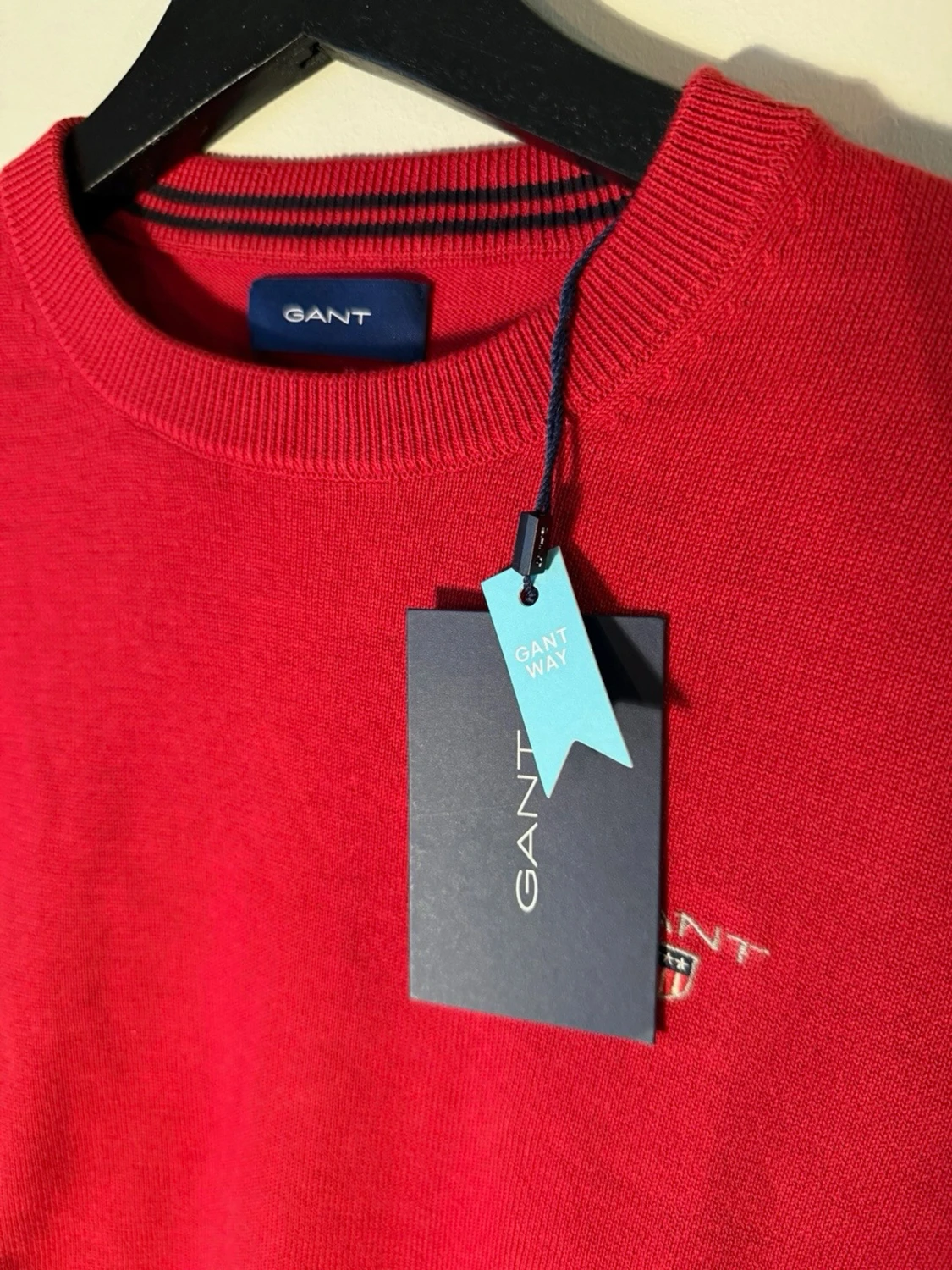 Röd GANT tröja i bomull, S - 2