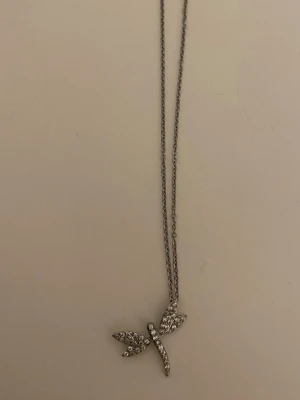 Halsband  - Bilderna visar ett halsband med en trollslända som berlock