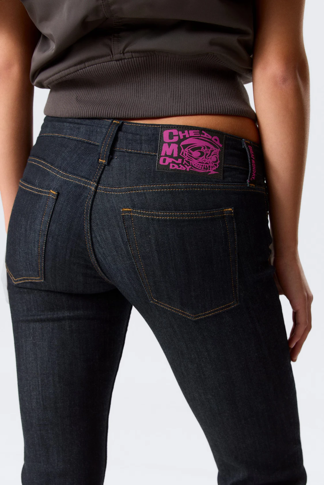 Mörkblå bootcut jeans - 1