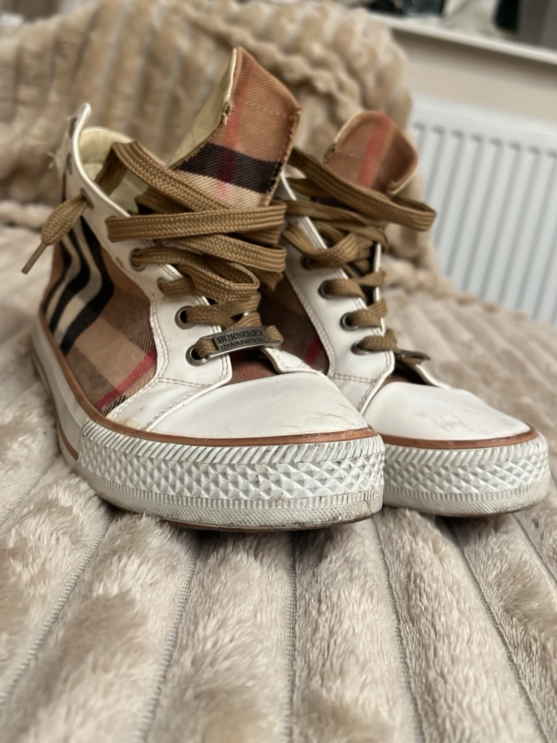 Burberry rutig high-top sneakers
