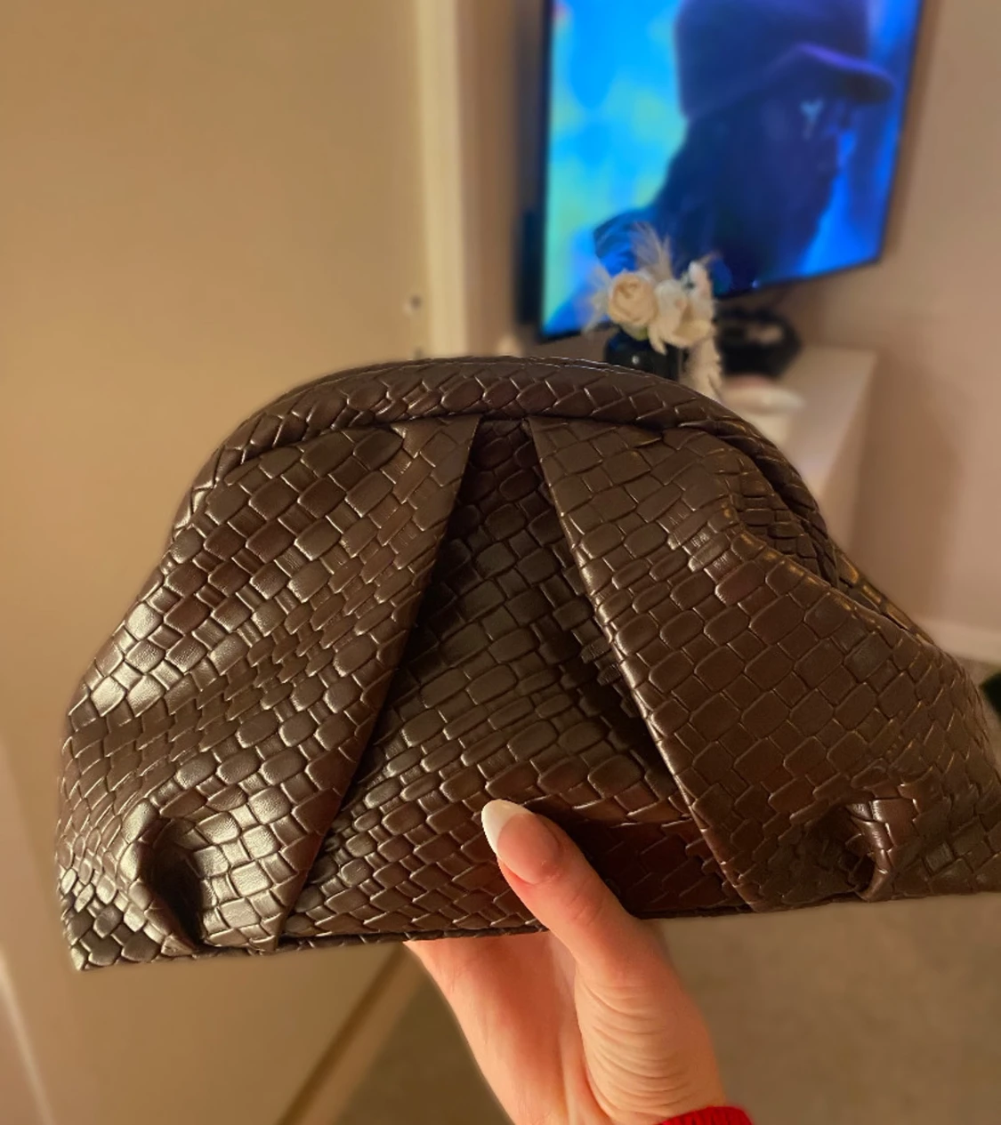 Brun kuvertväska i skinn - 1