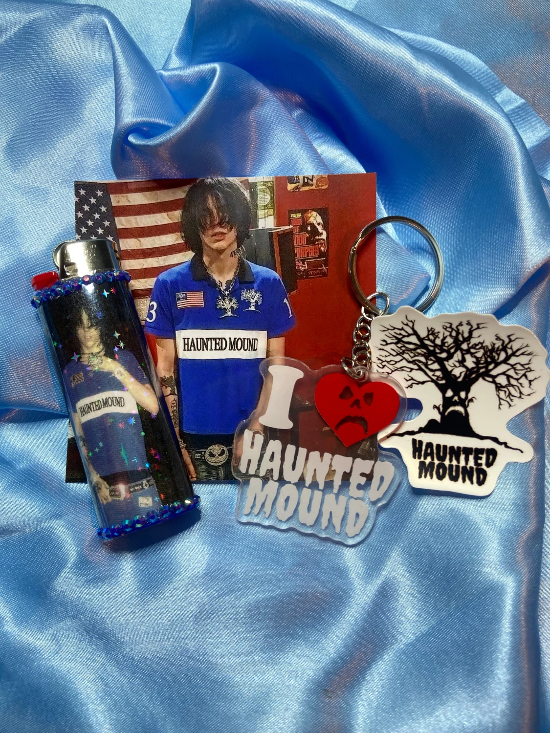 SEMATARY - BLUE - lighter + keychain bundle