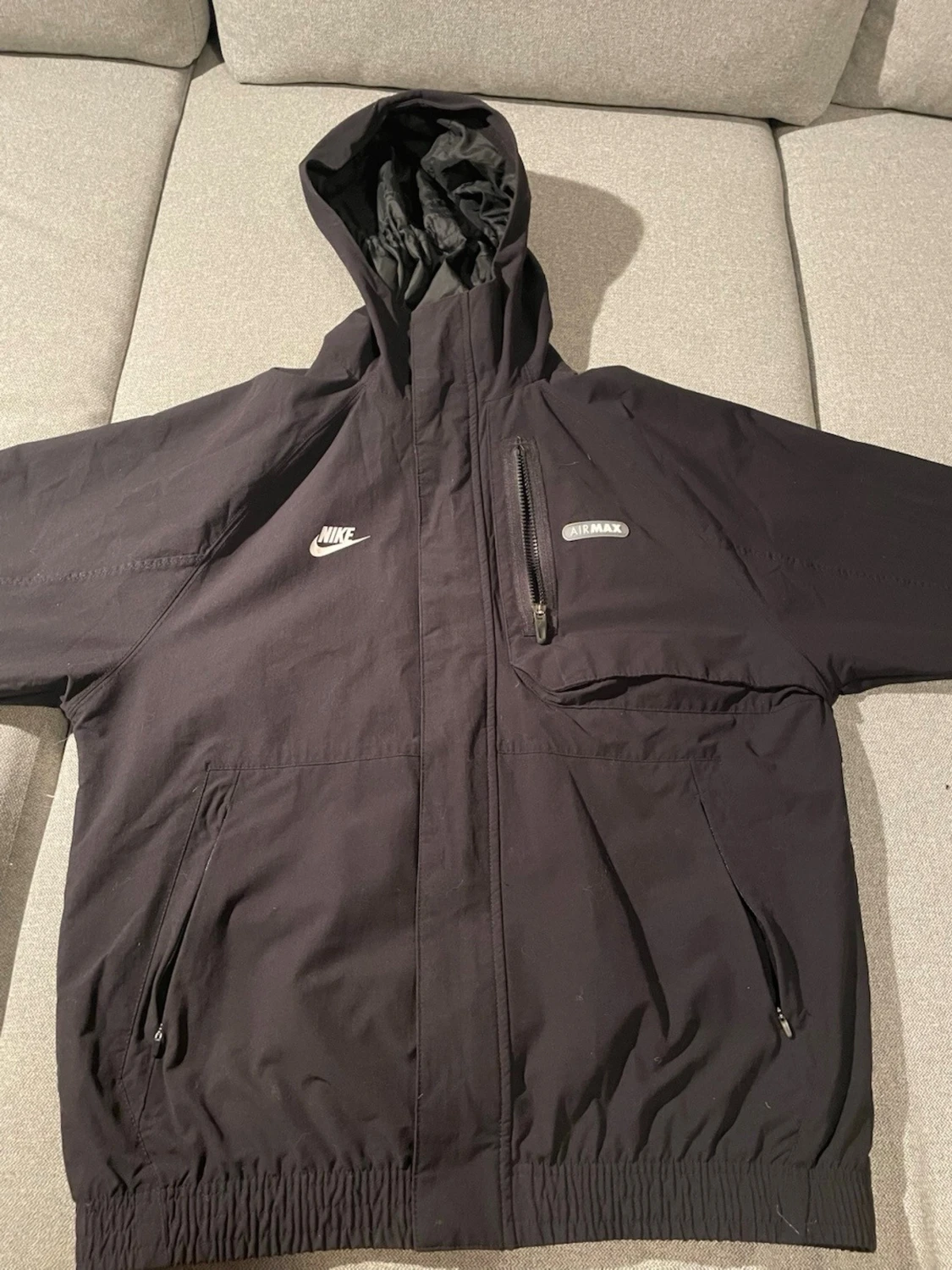 Nike Air Max svart vindjacka med huva - 2