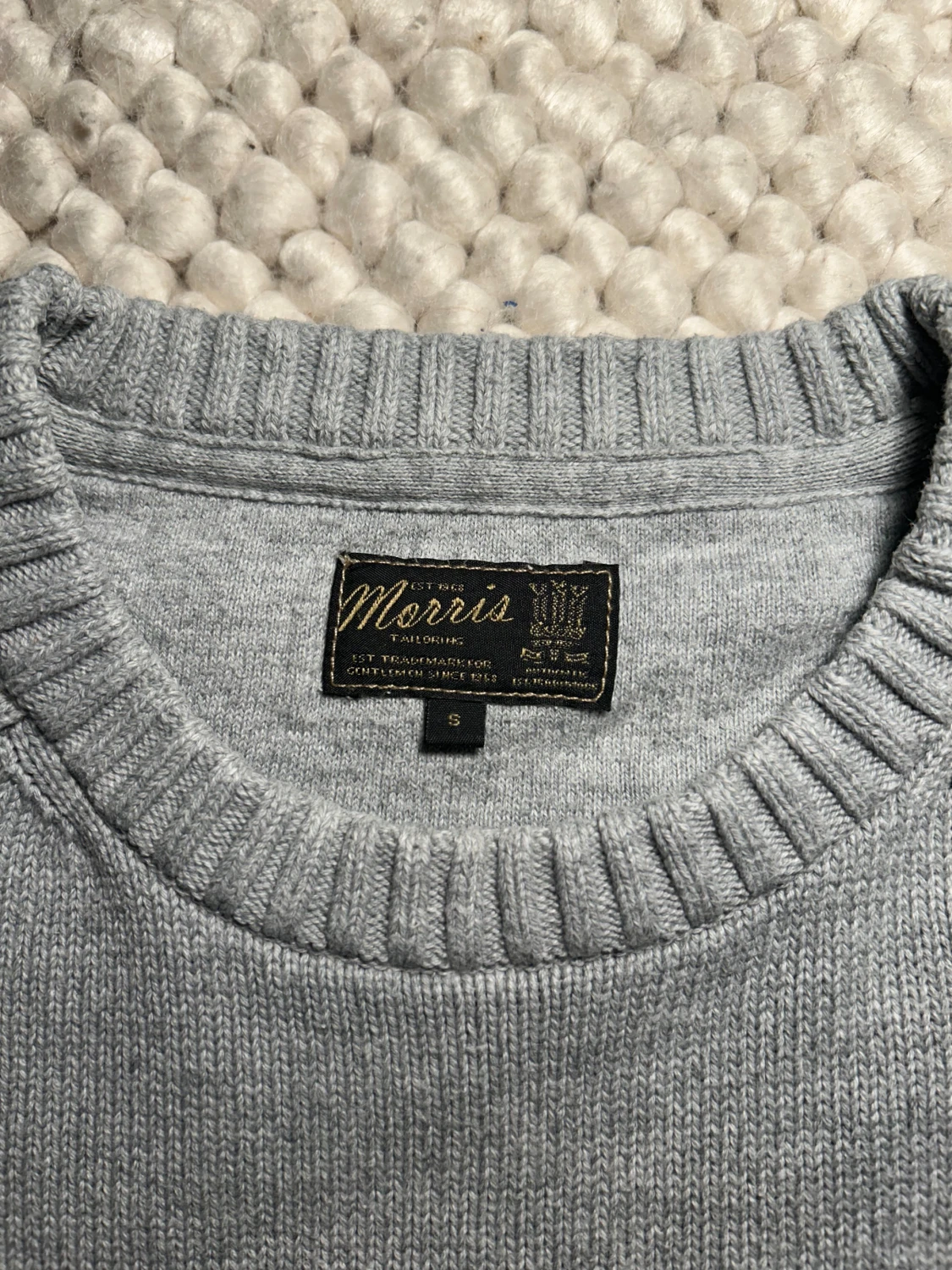 Grå stickad tröja Morris S - 2