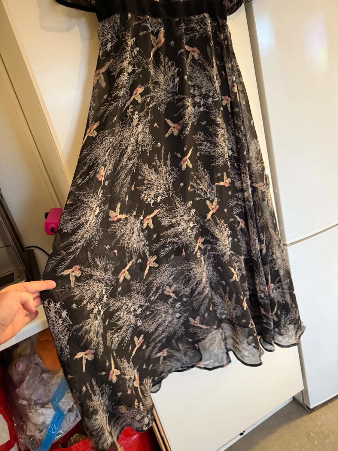 Svart långklänning med spets från Cream - 2