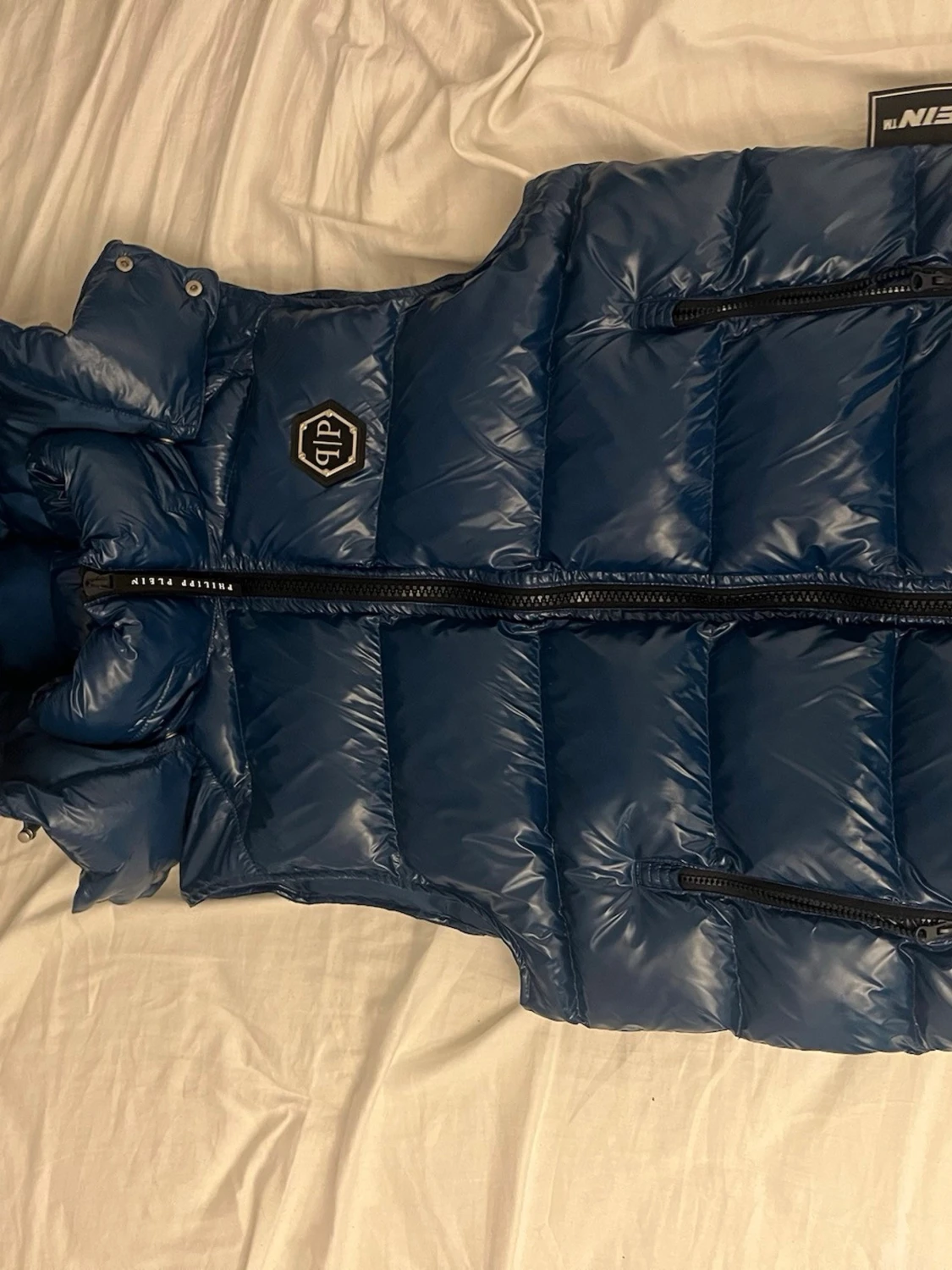 Blå dunväst från Philipp Plein