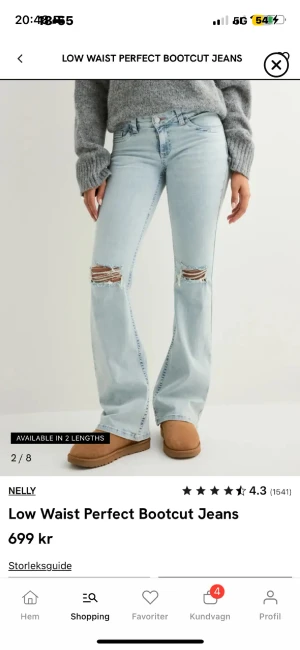 Bootcut jeans med låg midja från Nelly - Jeans från nelly, hål i knäna å populära