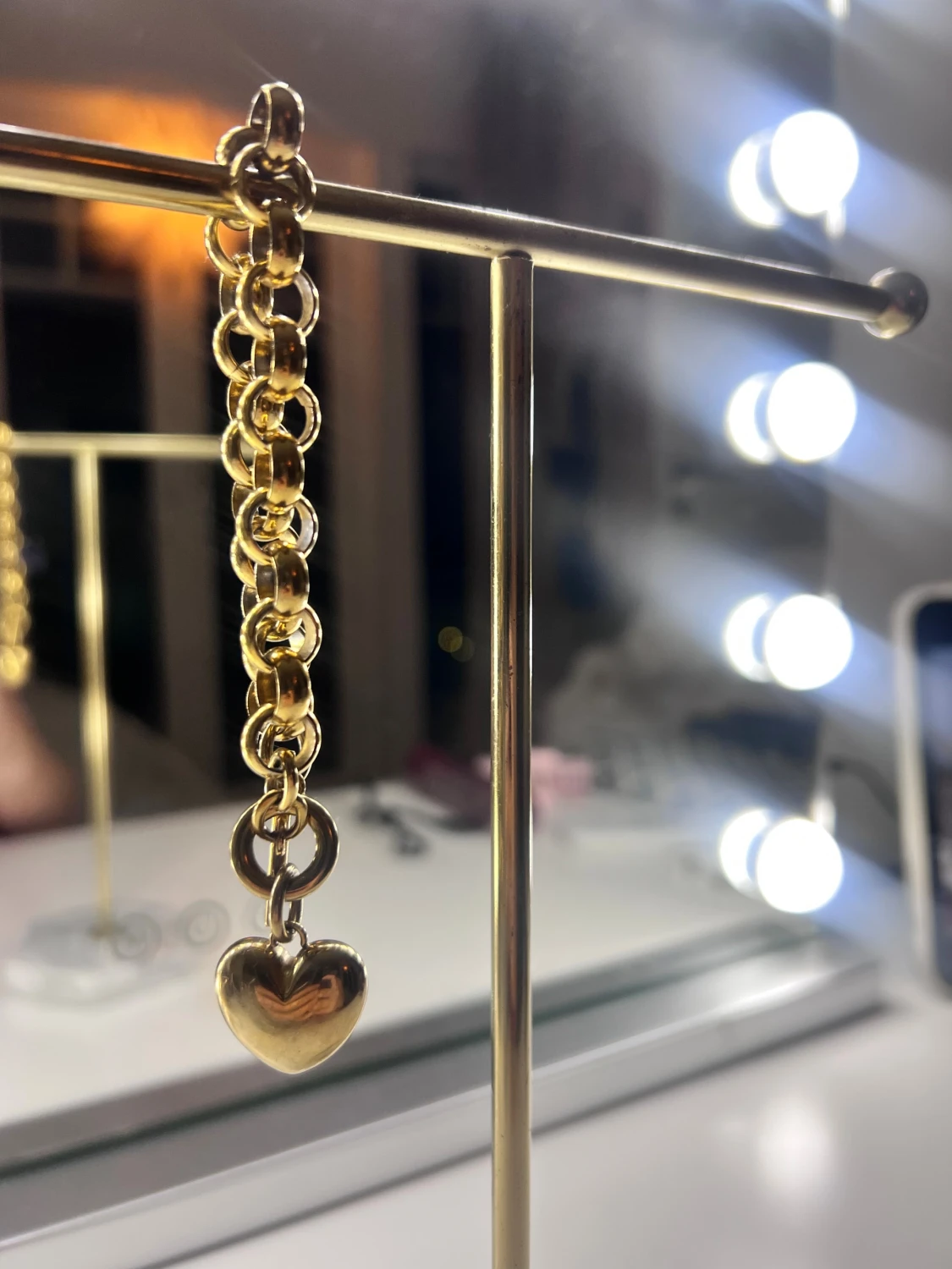 Guldarmband med hjärthänge - 1