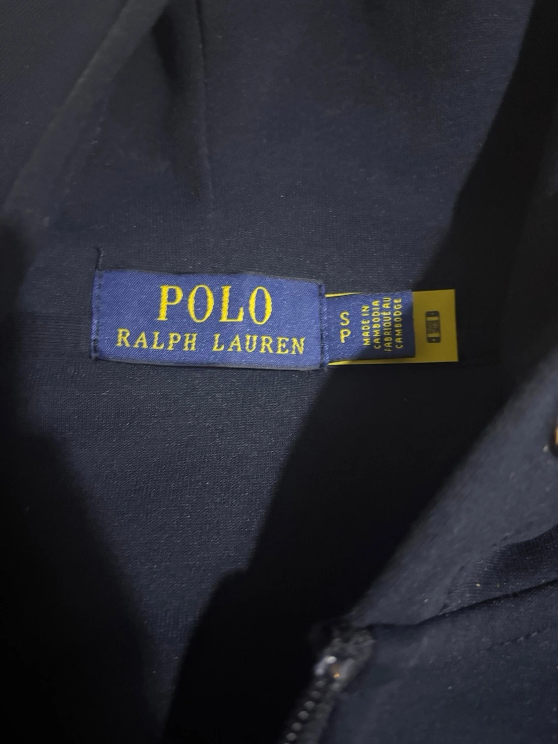 En mörkblå Ralph lauren zip.   - 1