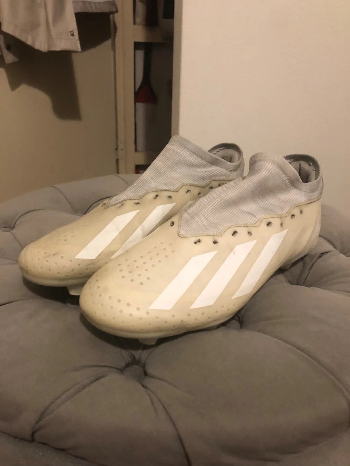 Adidas Crazyfast vita fotbollsskor