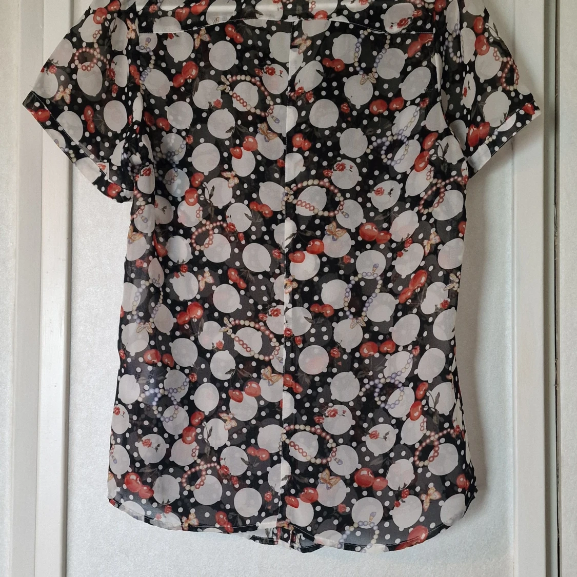 Mönstrad kortärmad blus från Red Label - 1