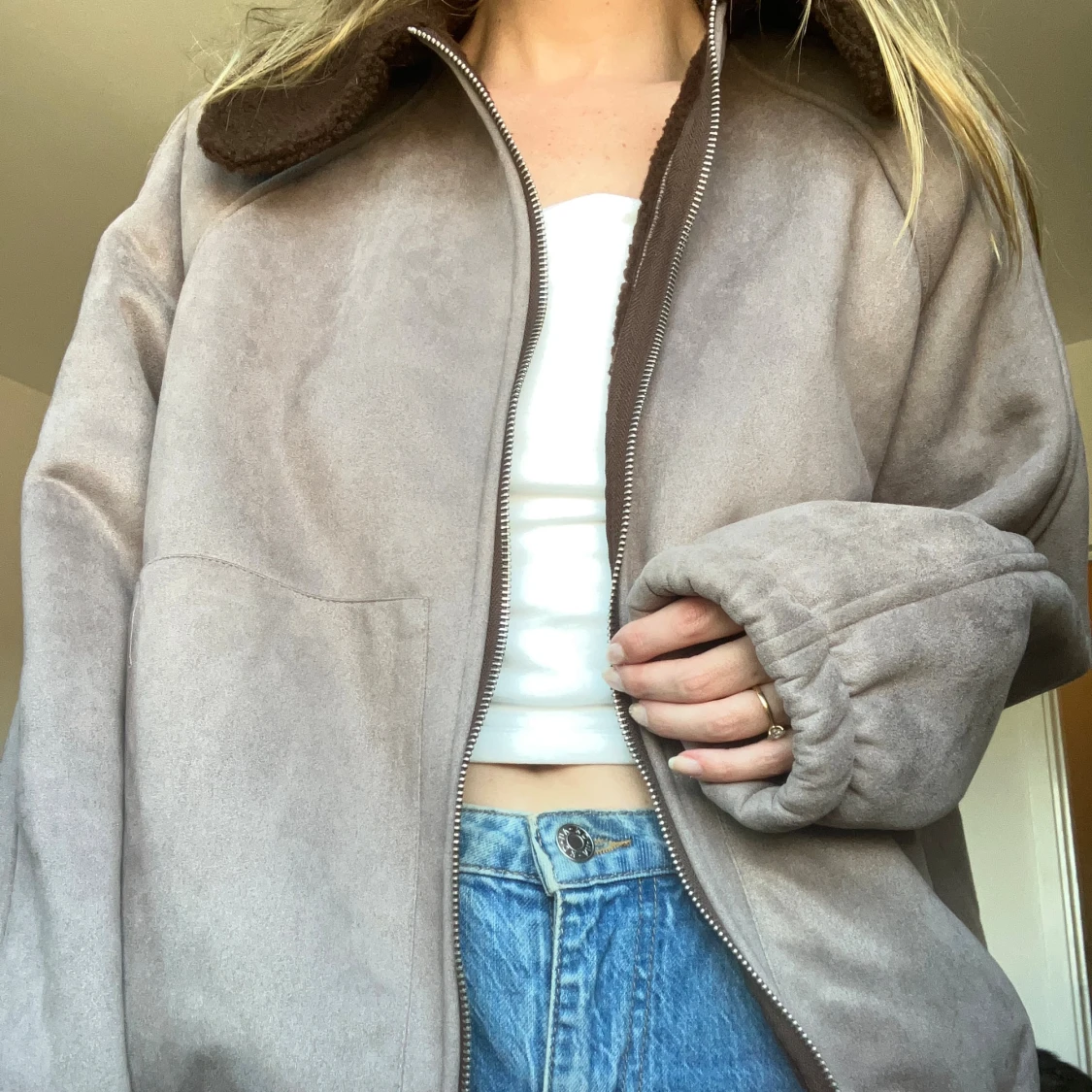 Jacka i mocka med teddykrage   - 2