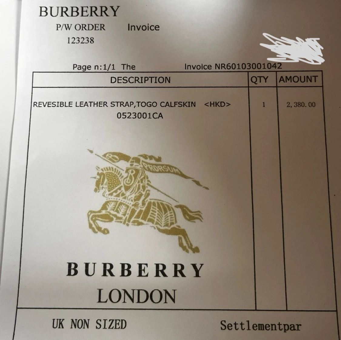Vändbar burberry läder bälte  - 2