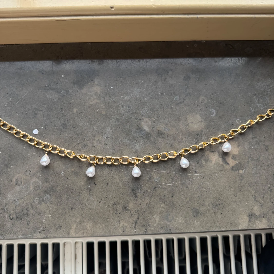 Pärlhalsband Guld - 1