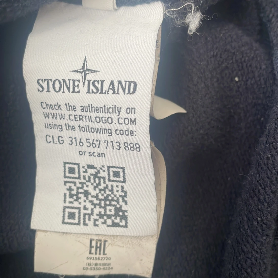 Mörkblå Stone Island sweatshirt - 3