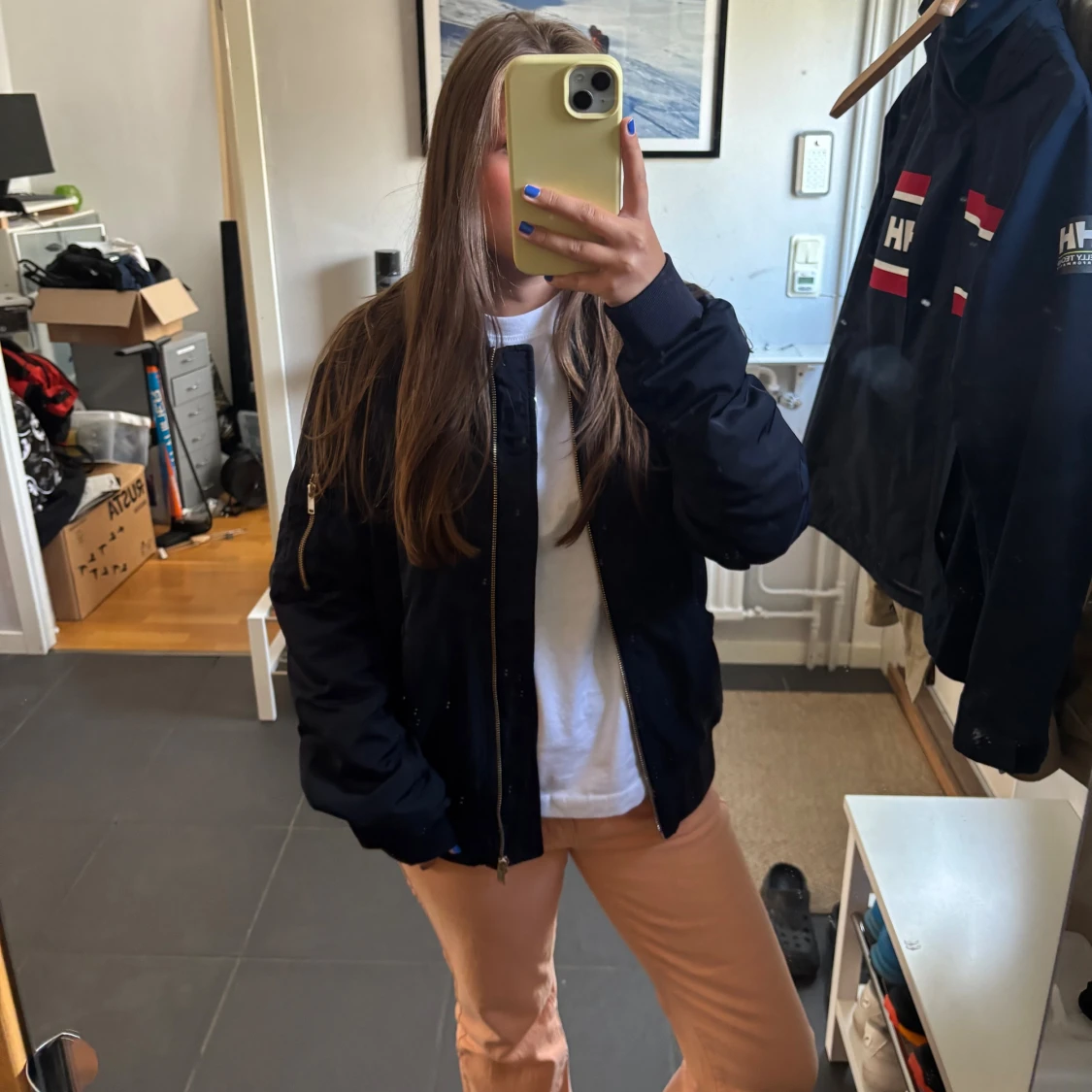 Mörkblå bomberjacka - 1