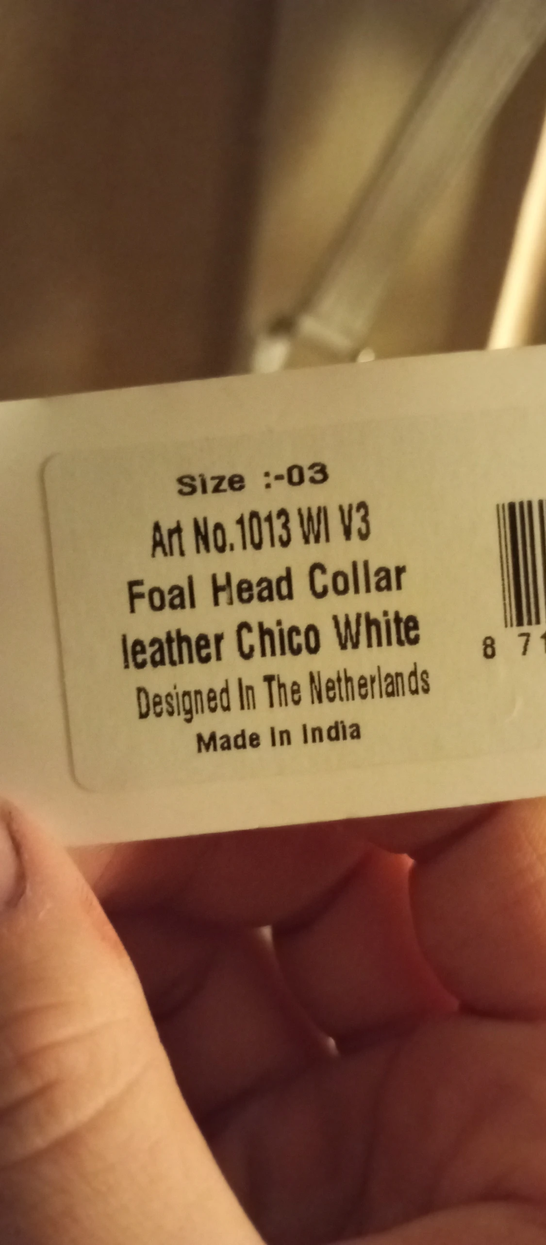 Vit läder grimma från ponny pop - 2