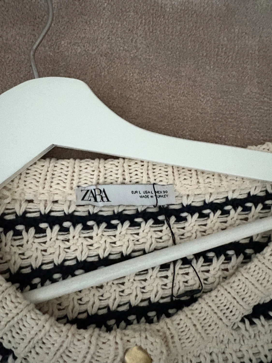 Randig stickad kofta från Zara - 1