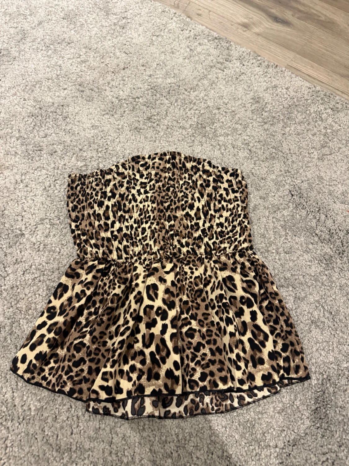 Leopardmönstrad bandeau tubtopp