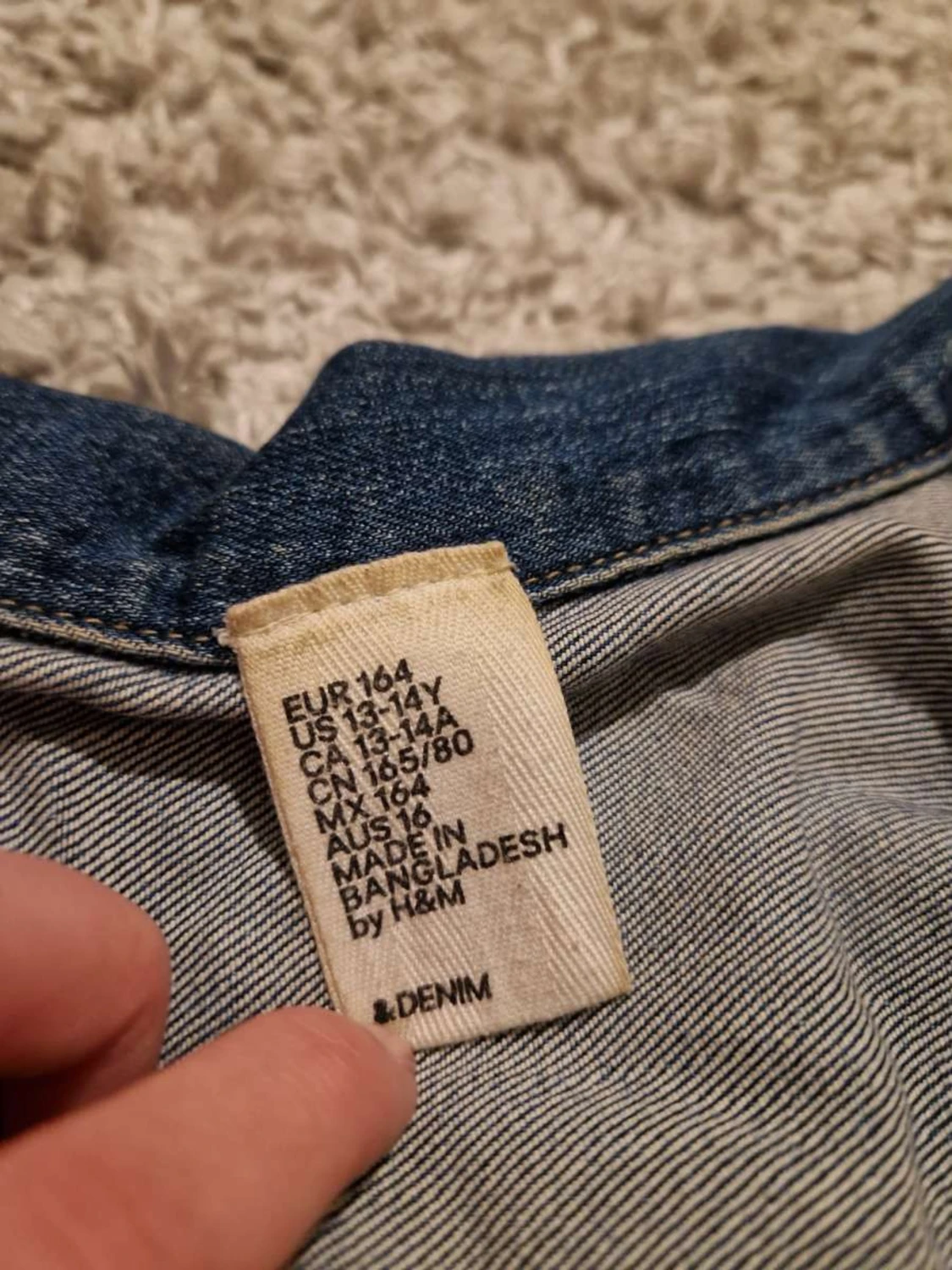 Blå jeansjacka från H&M, strl 164 - 2
