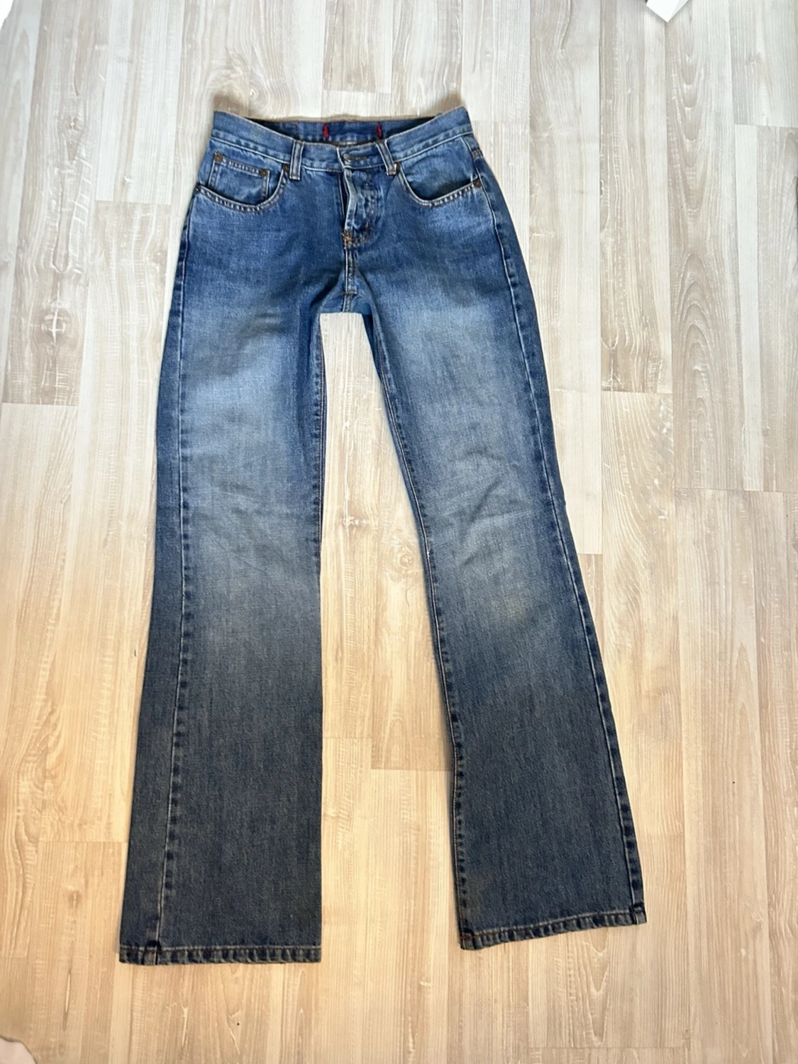 Blå raka jeans från ONLY, storlek 28 - 4