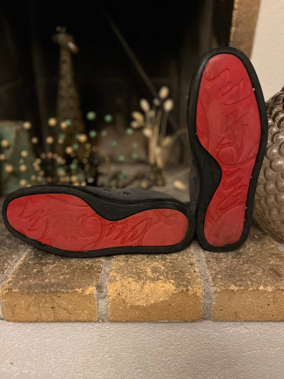 Christian Louboutin grå mocka sneakers - 4