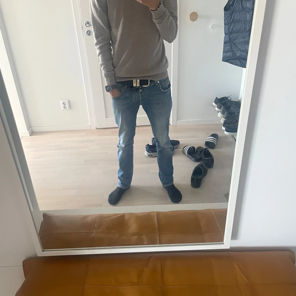 Beige stickad tröja från John Henric - 2