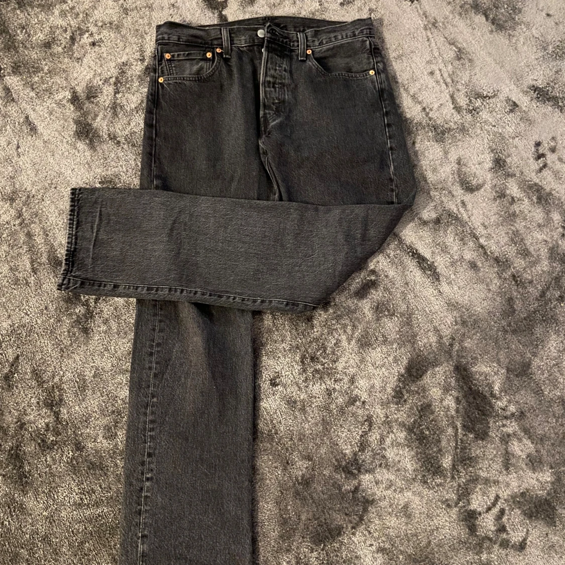 Levi's 501 svarta jeans straight fit