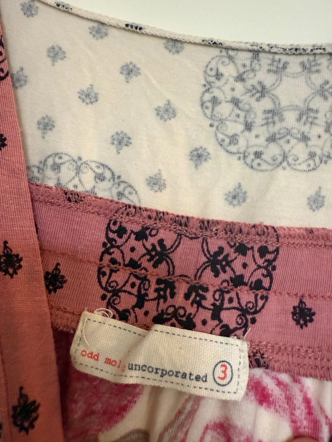 Odd Molly blommig linnetopp rosa/vit - 2