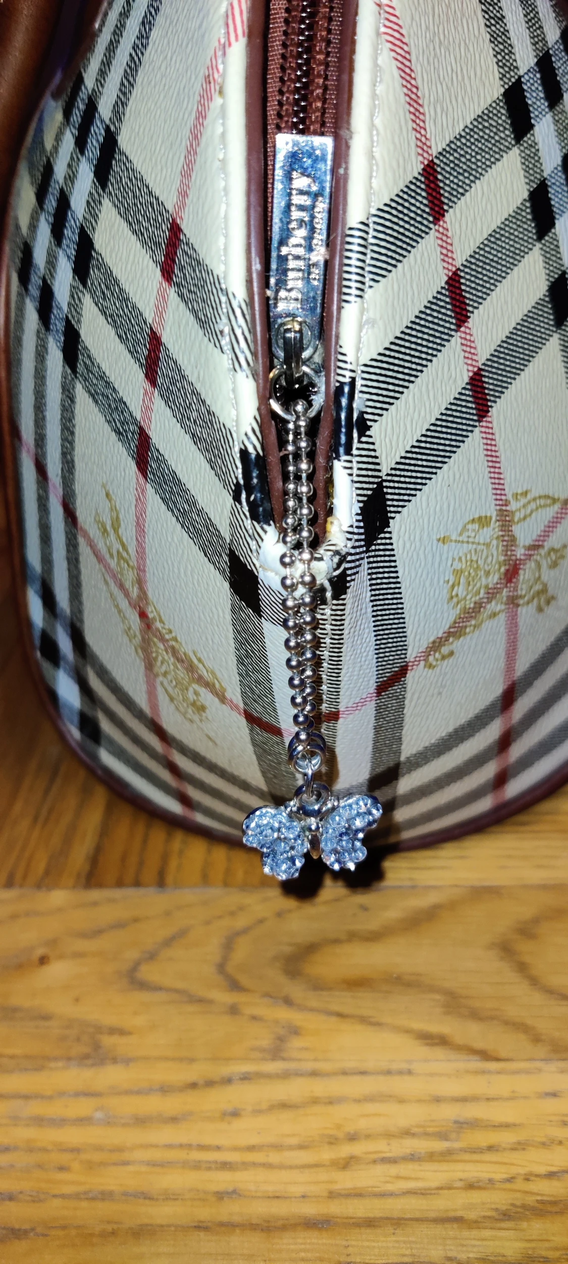 Rutig handväska från Burberry - 3