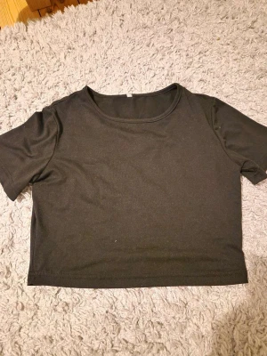 Svart crop t shirt  - Svart crop t shiet storlek XS/S Använd fåtal gånger