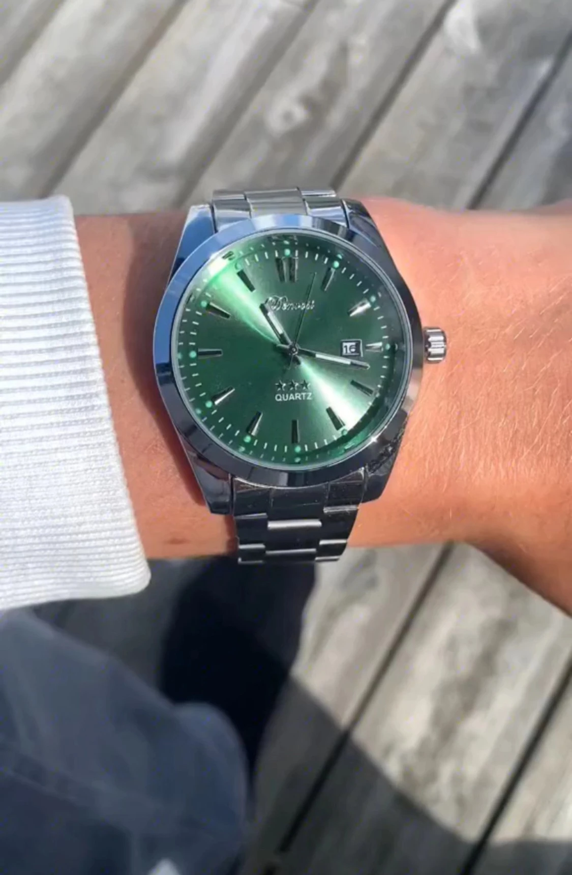 Grön klocka från Doventi med metallarmband - 4