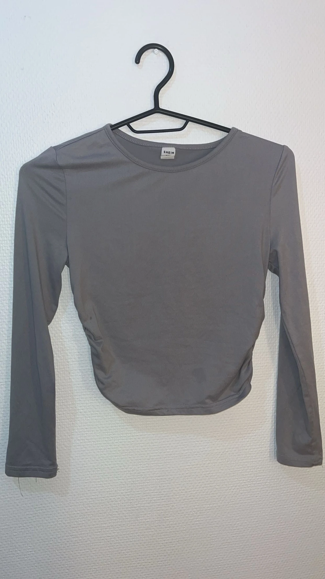 Svart croppad långärmad topp Shein - 4
