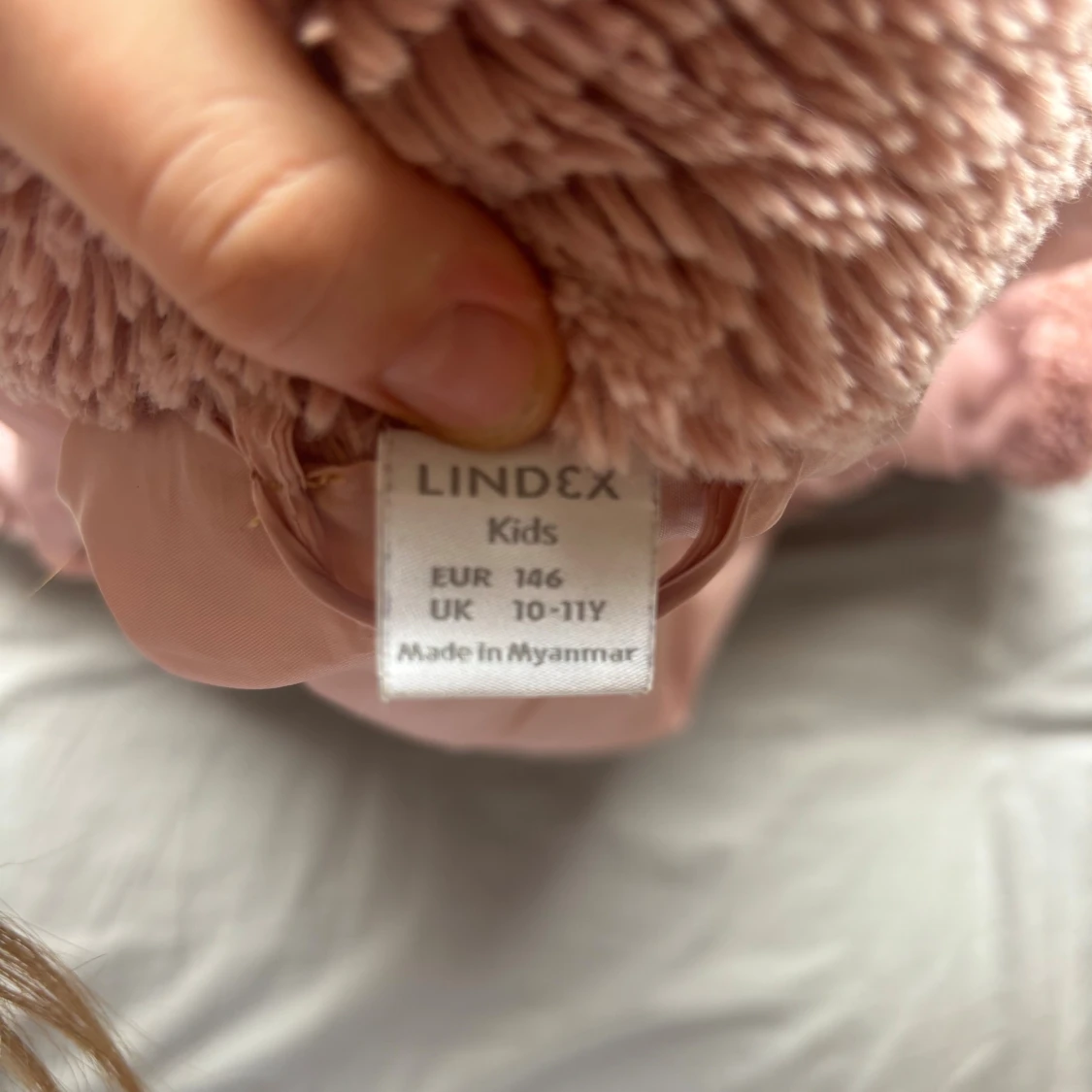 Ljusrosa teddyjacka från Lindex - 3