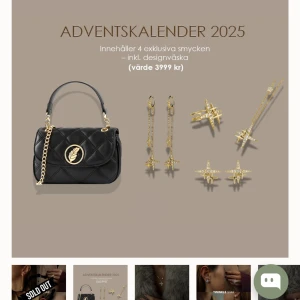 Ioaku adventskalender SLUTSÅLD ‼️ - Säljer en utav ioakus adventskalendrar i guldfärg som innehåller 4 presenter till advent och en väska 😍 värde 3999, mitt pris 599❤️🙏