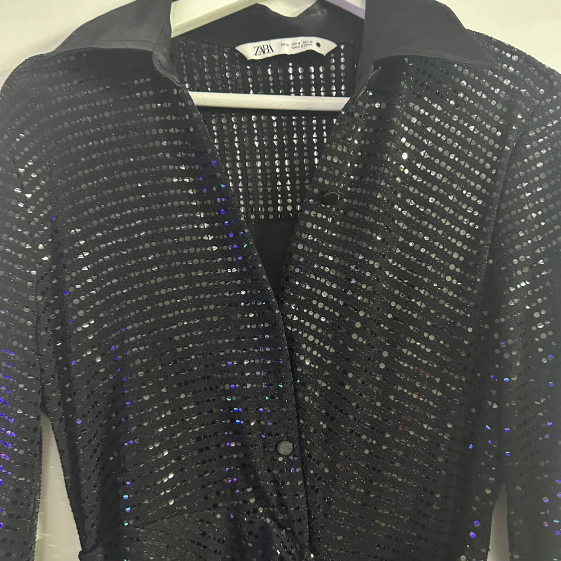 Svart glittrig långklänning från Zara - 2