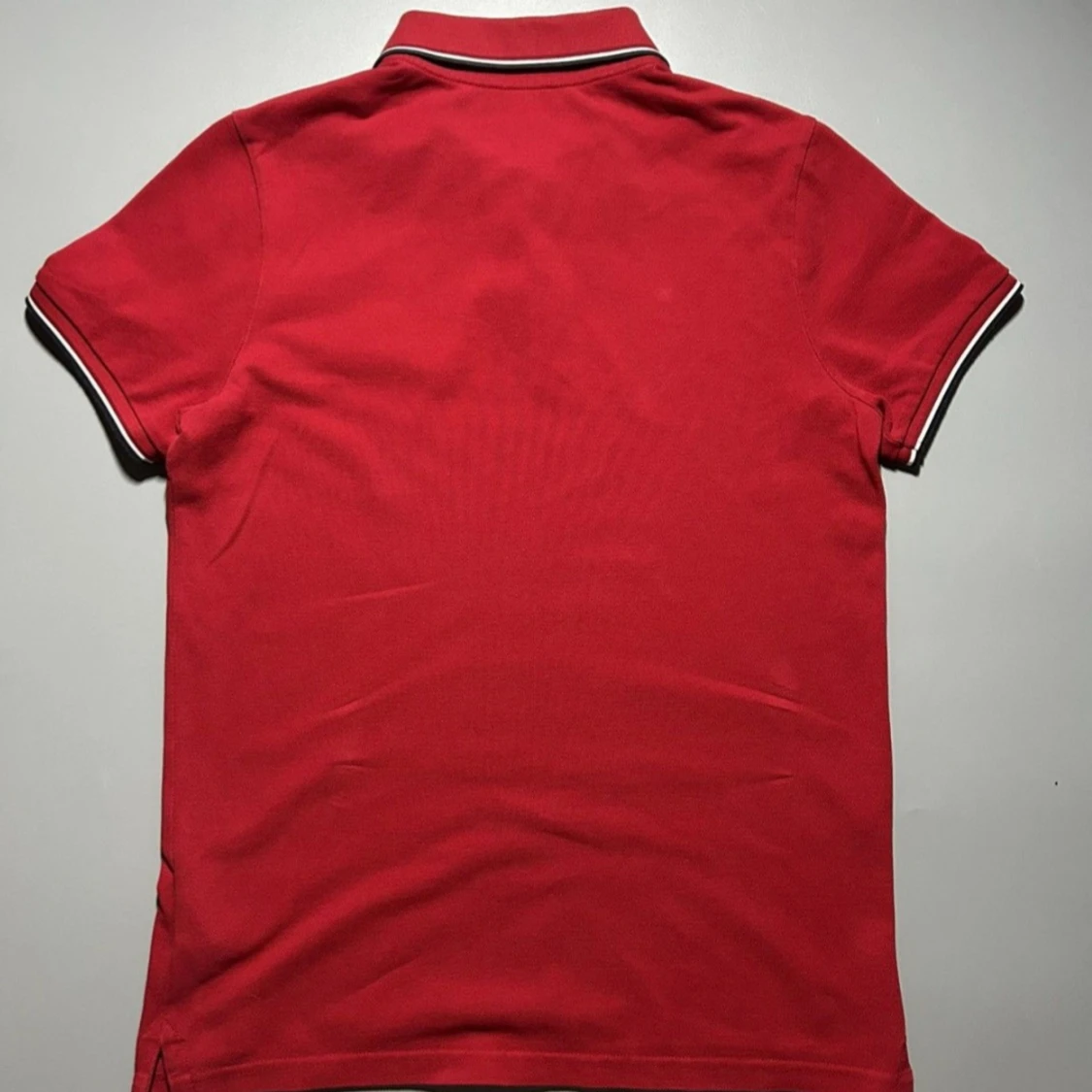 Röd Moncler pikétröja i bomull - 1