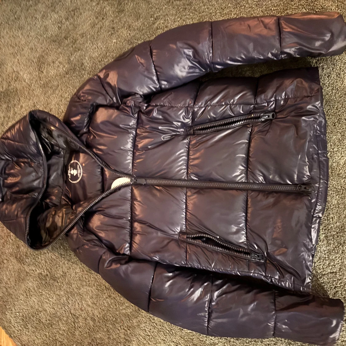 Mörkblå pufferjacka Save The Duck