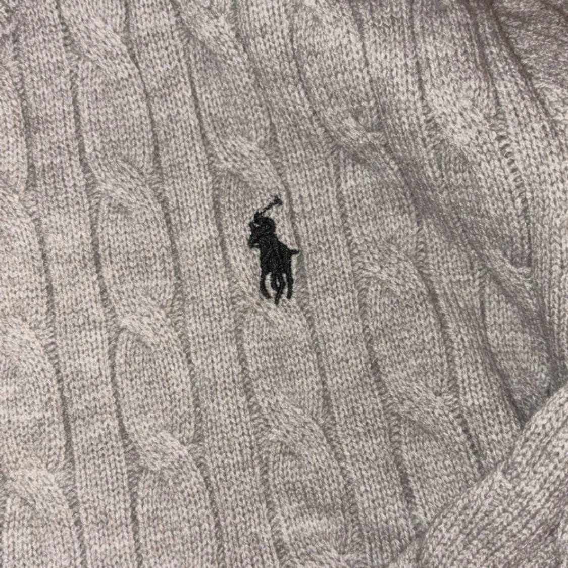 Grå kabelstickad tröja Polo Ralph Lauren - 1