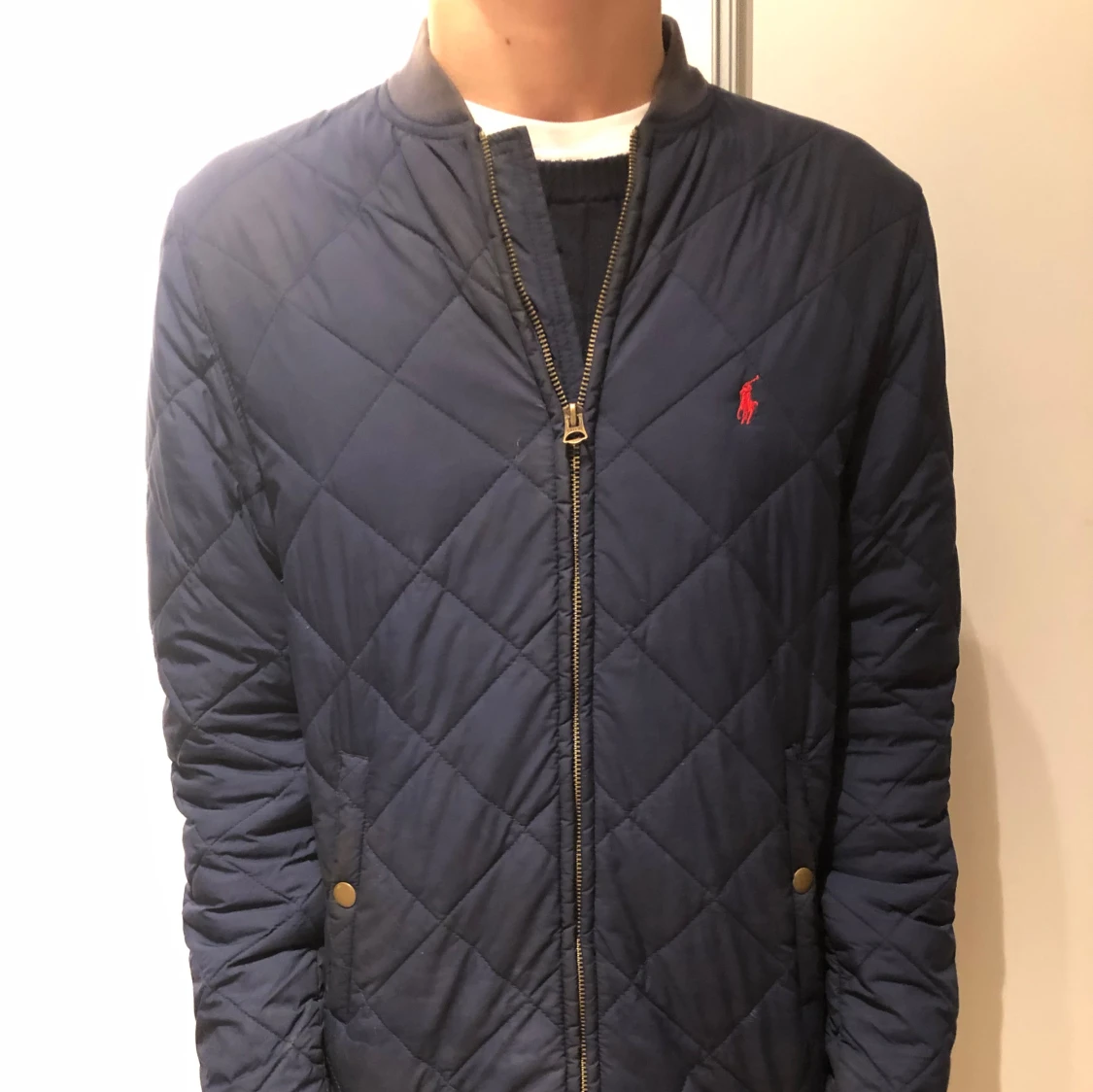 Mörkblå quiltad jacka från Polo Ralph Lauren